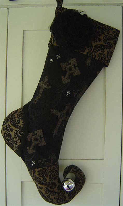 gothic christmas stockings|goth christmas stocking.